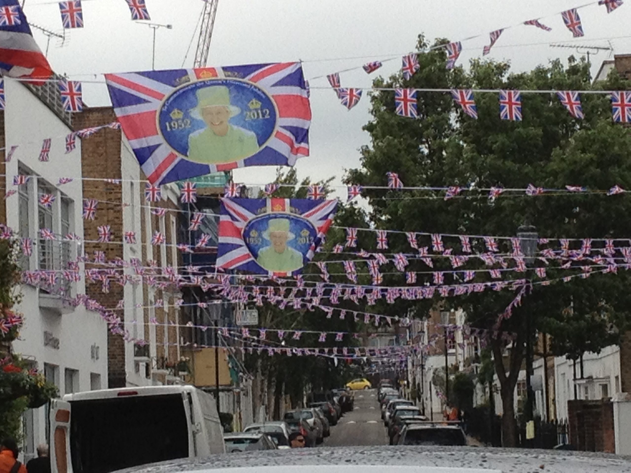 Rue anglaise drapeaux